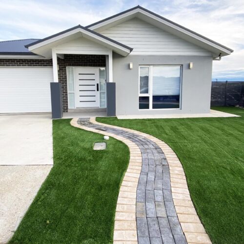 Artificial Grass Installation on a Front Lawn in Perth