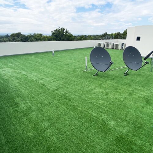 Artificial Grass Installation on a Roof in Perth